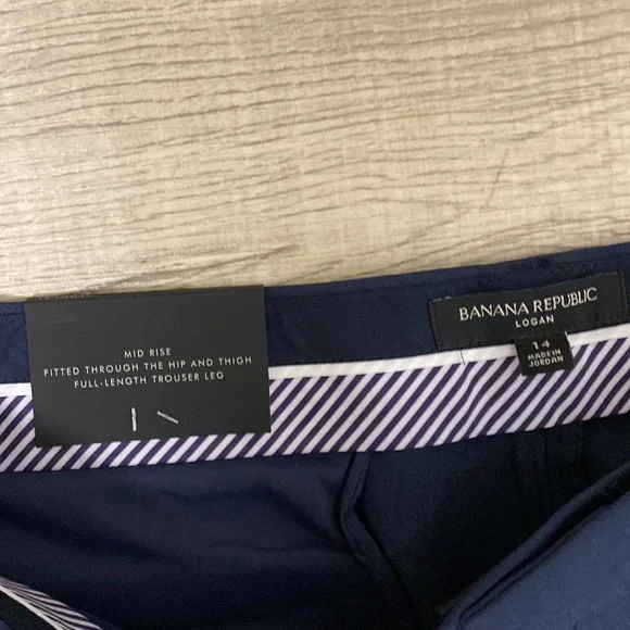 Banana Republic Logan Tailored Performance Navy Suit Pants - Picture 3 of 7